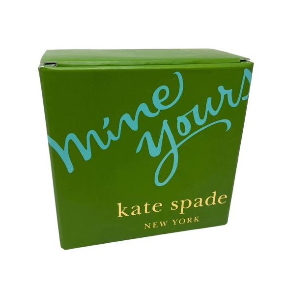 Kate Spade Lenox Crystal Two of a Kind Set of 2 Glasses “Mine” and “Yours” - Picture 2 of 10